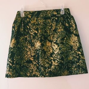 Gold Floral Skirt
